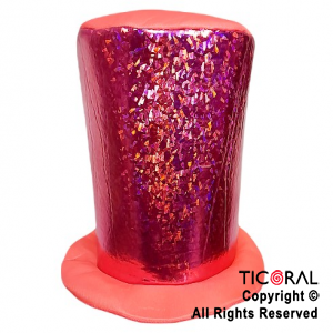 SOMBRERO GALERON FUCSIA HOLOGRAFICO x 1